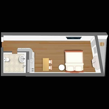 White Studio 1 Apartment